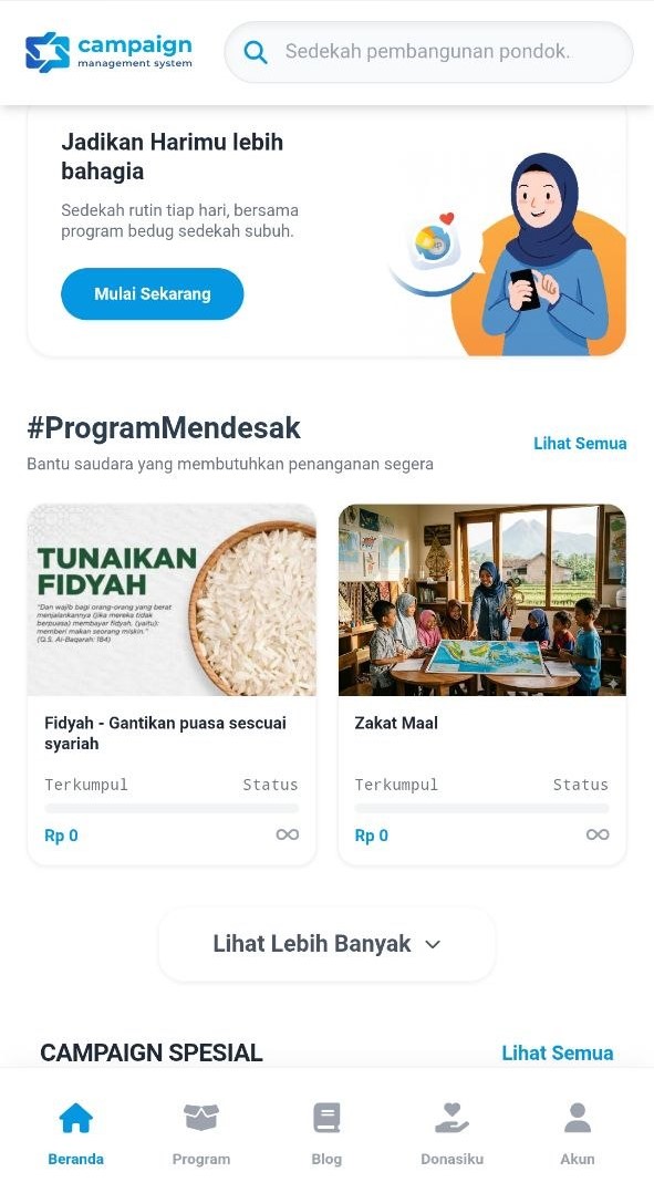 Screenshot Fitur SDonasi