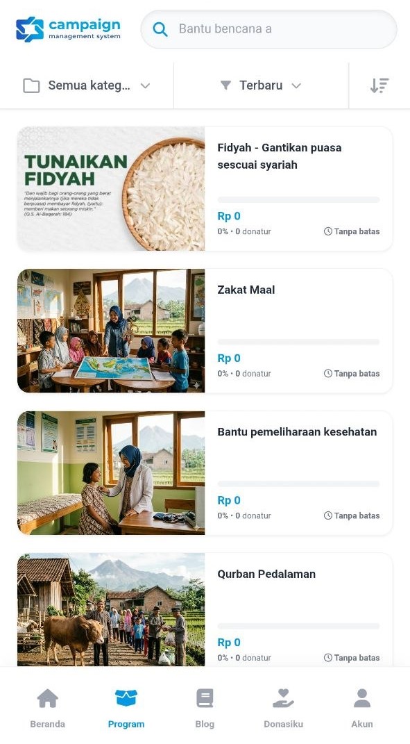 Screenshot Fitur SDonasi