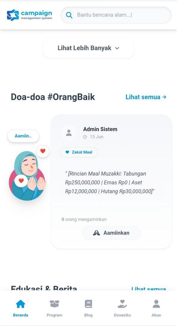 Screenshot Fitur SDonasi