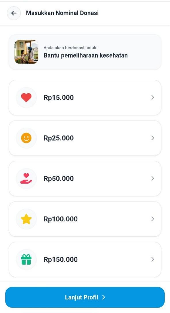 Screenshot Fitur SDonasi