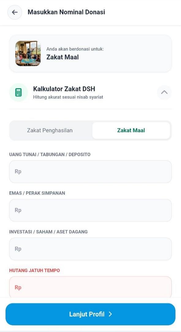 Screenshot Fitur SDonasi